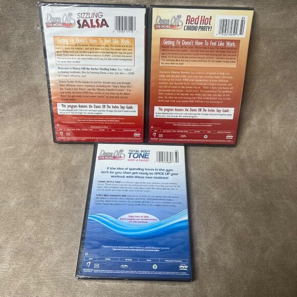 Set of (3) Dance Off The Inches DVD Dances Fitness Stella Sandoval NEW SEALED - Picture 4 of 4